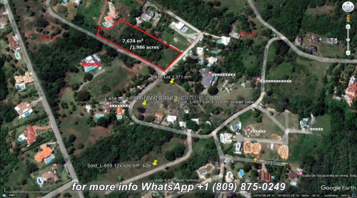 photos for SOSUA: LOT WITH 2,300 M² (0.568 acre) AND FANTASTIC PANORAMIC SEA VIEWS